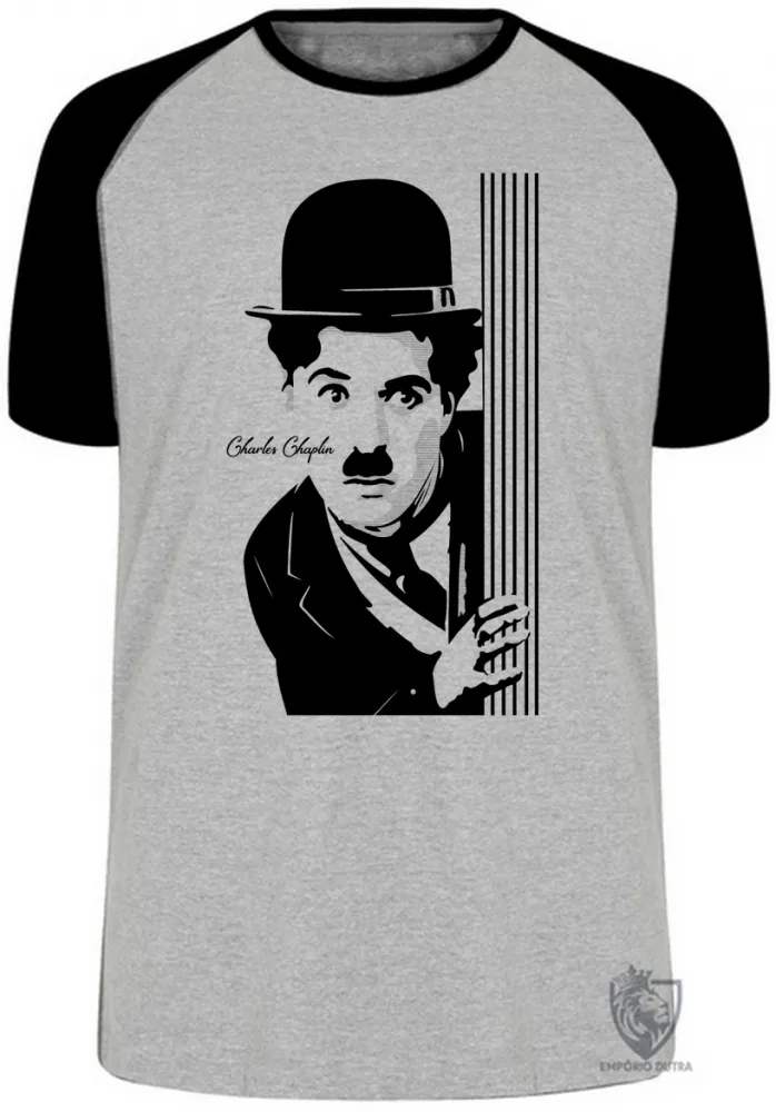 Camiseta adulto ou infantil Charles Chaplin ator Imagem