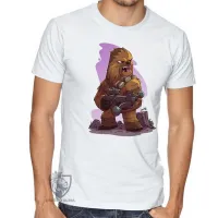 Camiseta adulto ou infantil Chewbacca desenho star wars - Foto 3