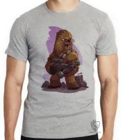 Camiseta adulto ou infantil Chewbacca desenho star wars - Foto 4
