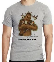 Camiseta adulto ou infantil Chewbacca friends not food - Foto 2