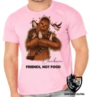 Camiseta adulto ou infantil Chewbacca friends not food - Foto 5