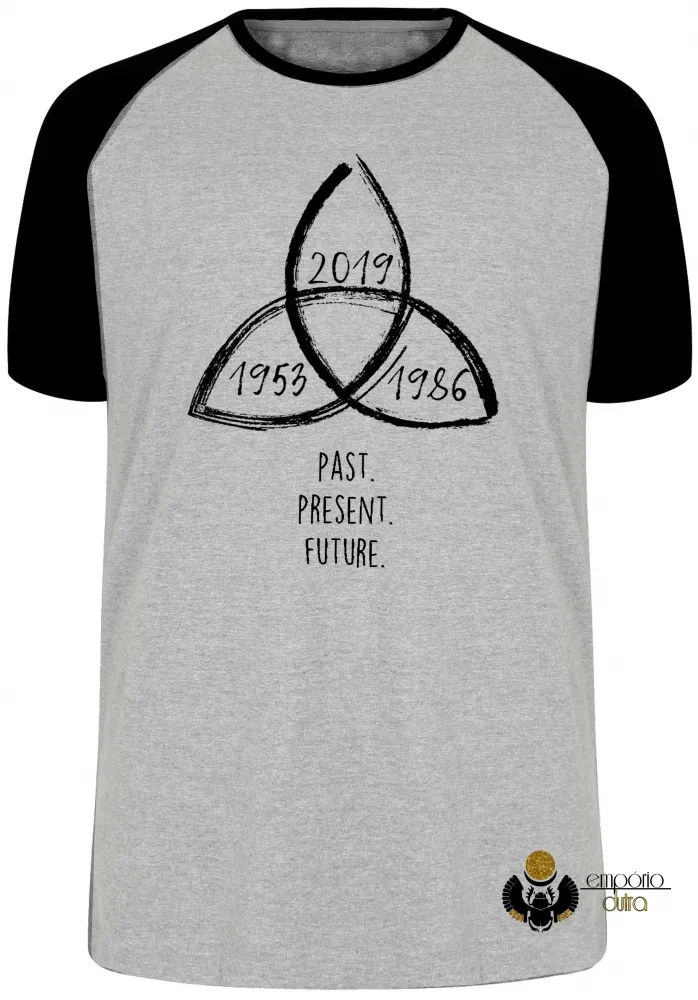 Camiseta adulto ou infantil Dark past present future Imagem
