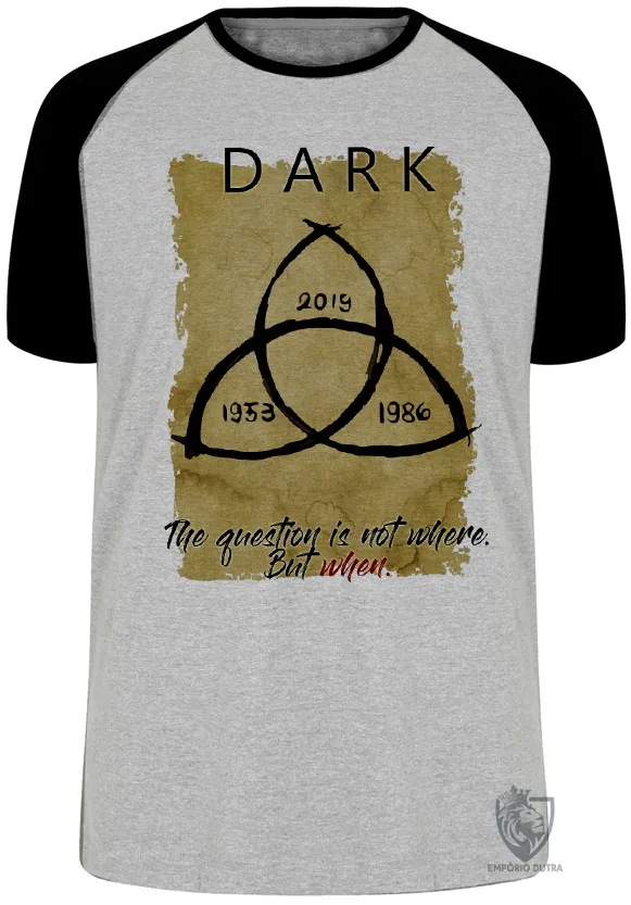 Camiseta adulto ou infantil Dark the question is when Imagem