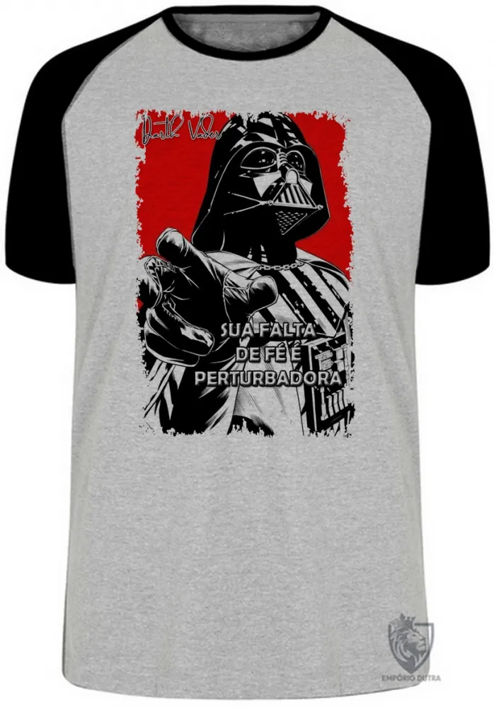 Camiseta adulto ou infantil Darth Vader fé Imagem