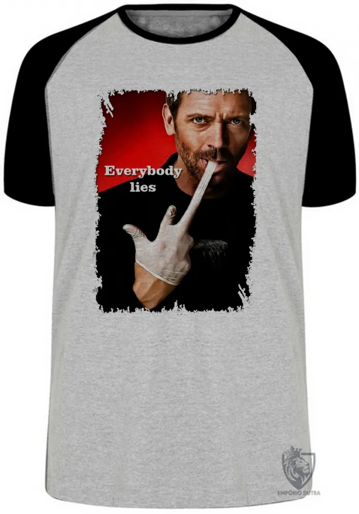 Camiseta adulto ou infantil Dr House Everybody lies