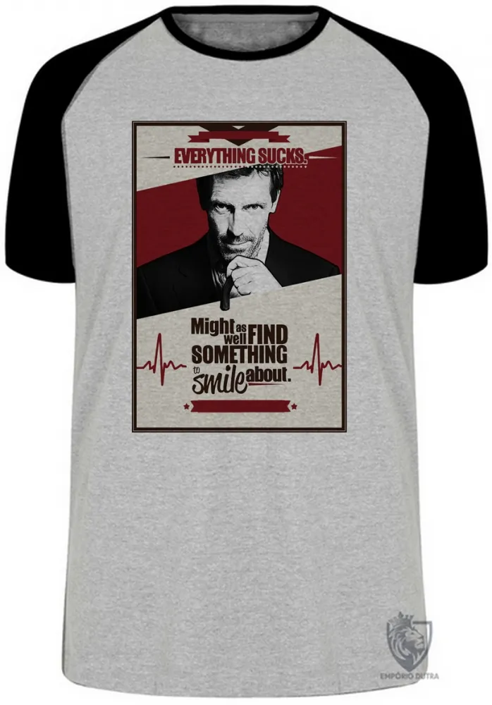 Camiseta adulto ou infantil Dr House Everything sucks