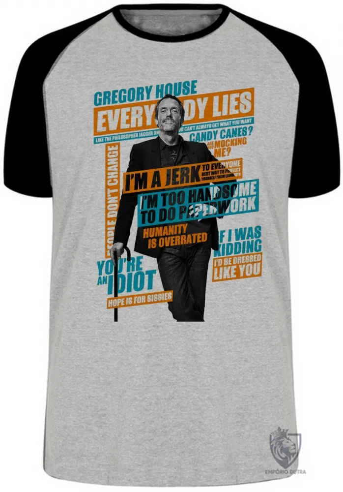 Camiseta adulto ou infantil Dr House Gregory