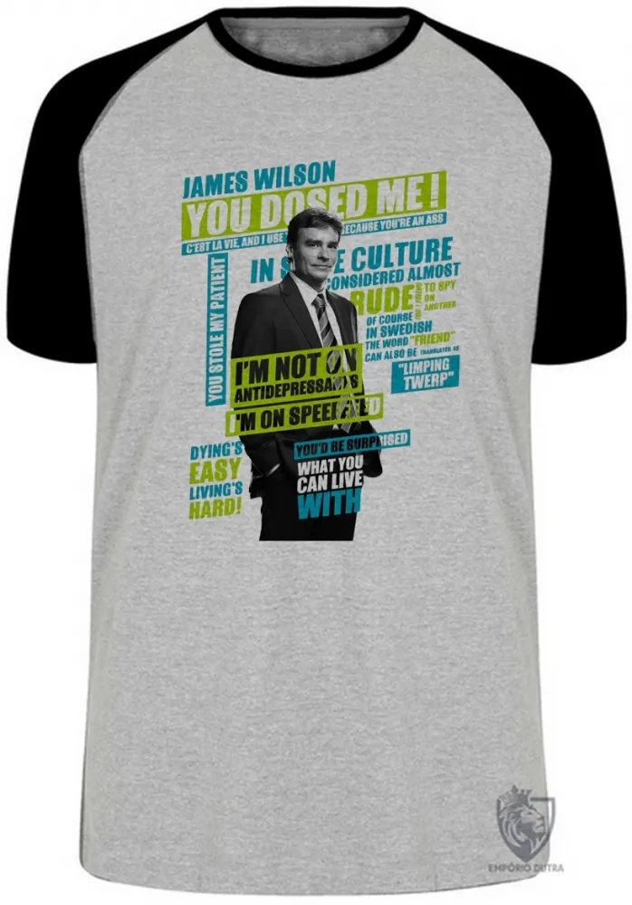 Camiseta adulto ou infantil Dr. House James Wilson