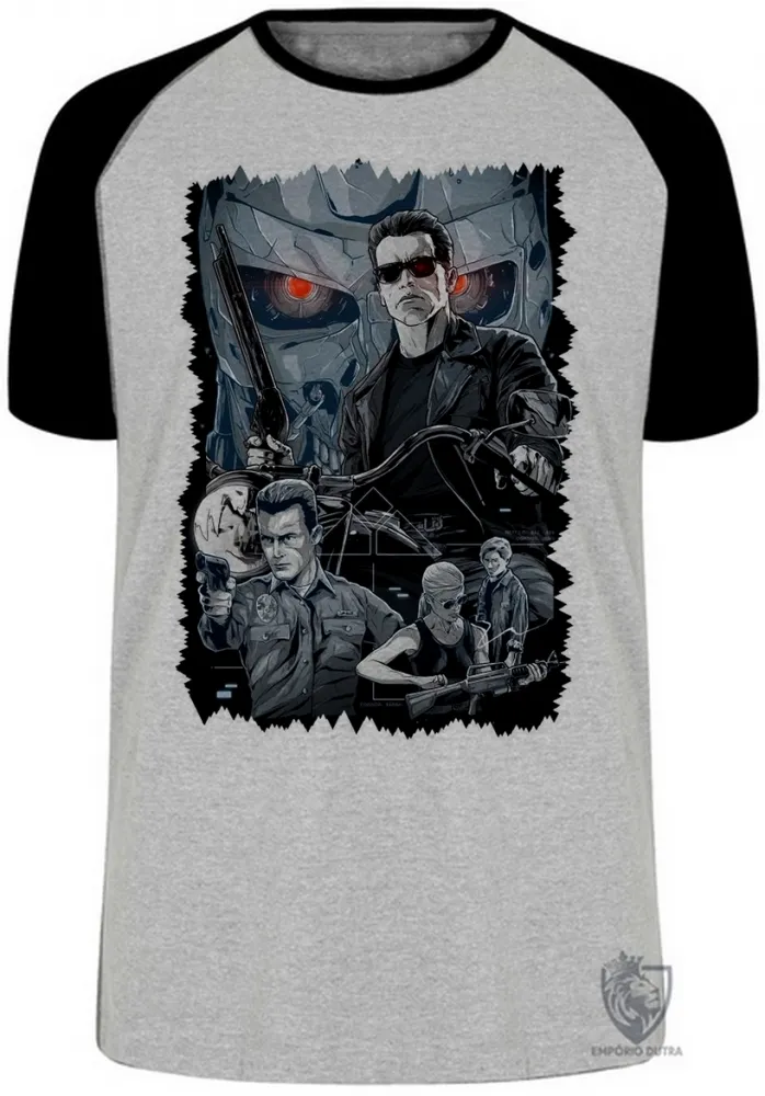 Camiseta adulto ou infantil exterminador do futuro terminator 2 julgamento final Imagem