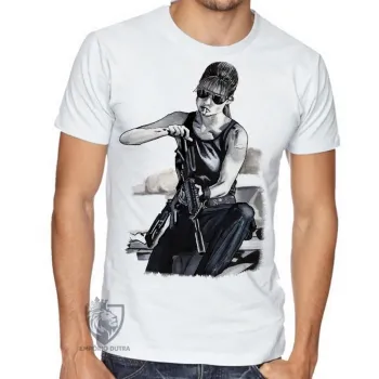 Camiseta adulto ou infantil exterminador do futuro terminator 2 Sarah Connor - Foto 2
