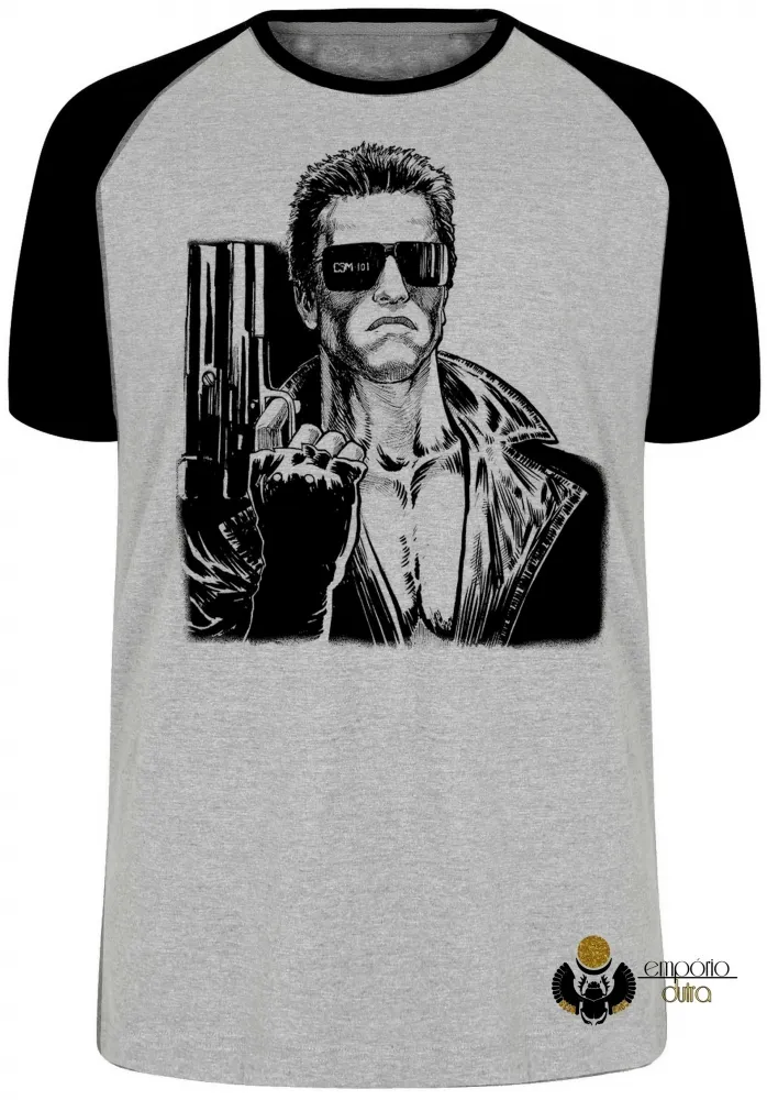 Camiseta adulto ou infantil exterminador do futuro terminator arnold schwarzenegger Imagem