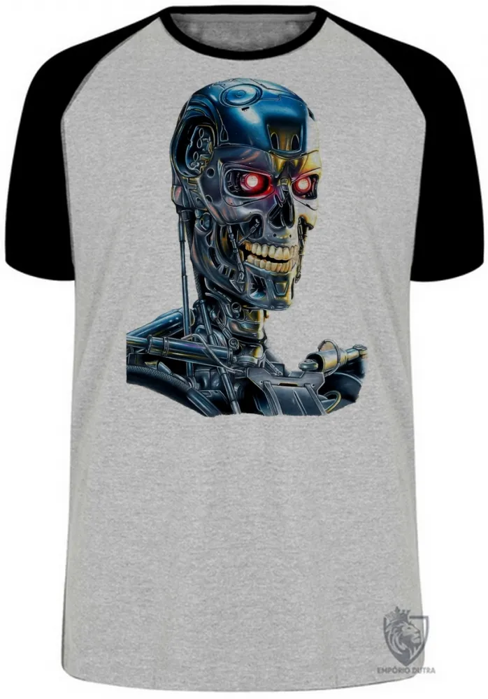 Camiseta adulto ou infantil exterminador do futuro terminator robo t 800 Imagem