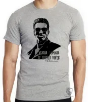 Camiseta adulto ou infantil Exterminador do Futuro venha comigo se quiser viver - Foto 3