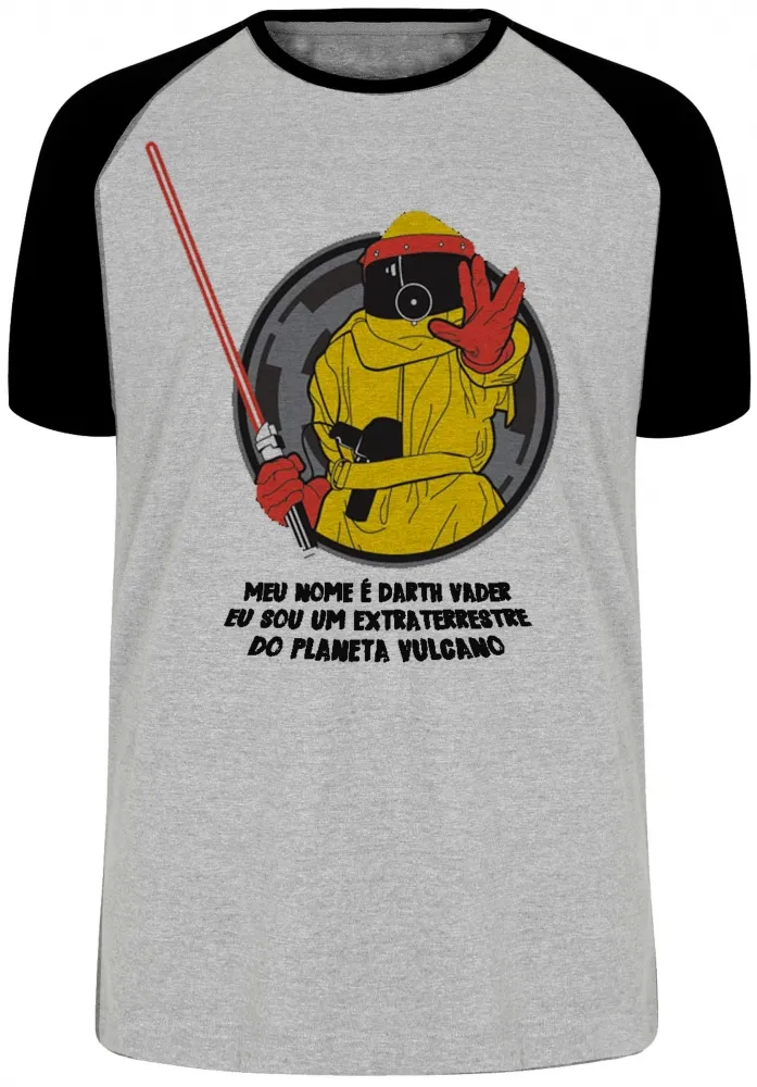 Camiseta adulto ou infantil de volta futuro extraterrestre darth vulcano