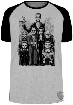 Camiseta adulto ou infantil Familia addams terror comedia engraçado