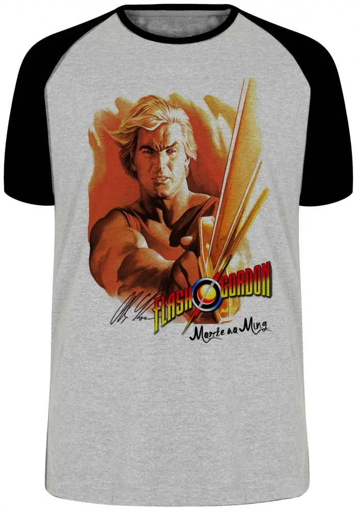 Camiseta adulto ou infantil Flash Gordon morte ao ming