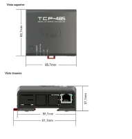 Conversor Serial/Ethernet Full Gauge TCP-485  - Foto 5