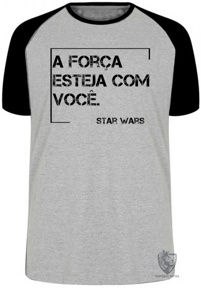 Camiseta adulto ou infantil Frase filme star wars han solo a força esteja Imagem