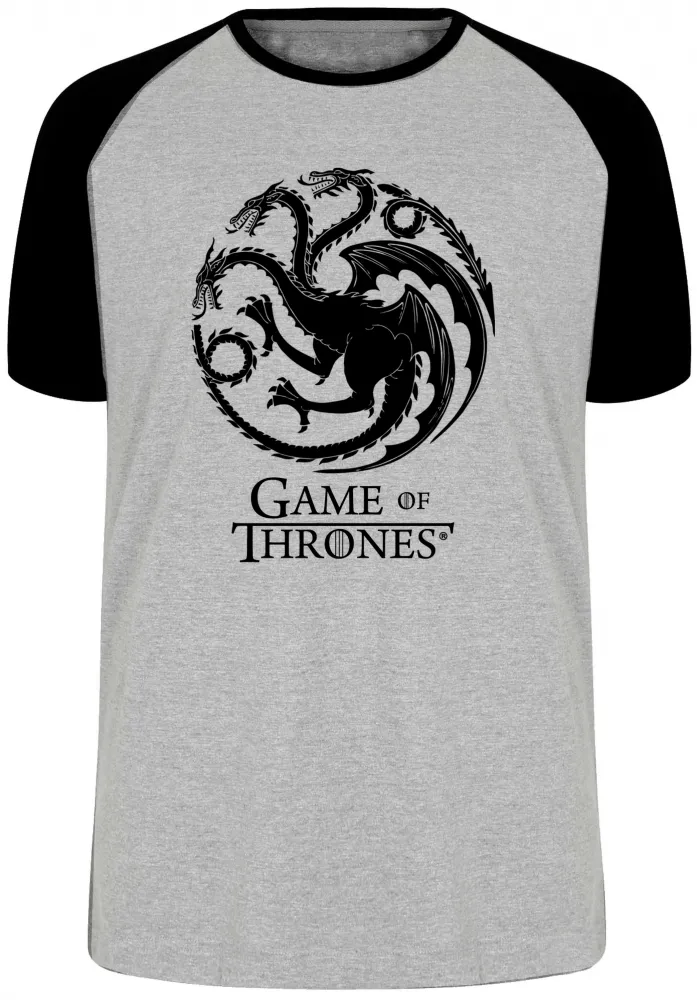 Camiseta adulto ou infantil Game of Thrones dragão serie