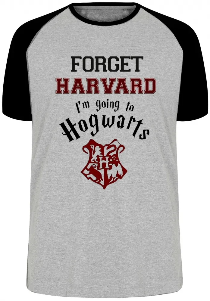 Camiseta adulto ou infantil harry potter hogwarsts harvard forget