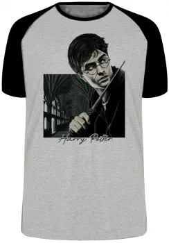 Camiseta adulto ou infantil Harry Potter varinha