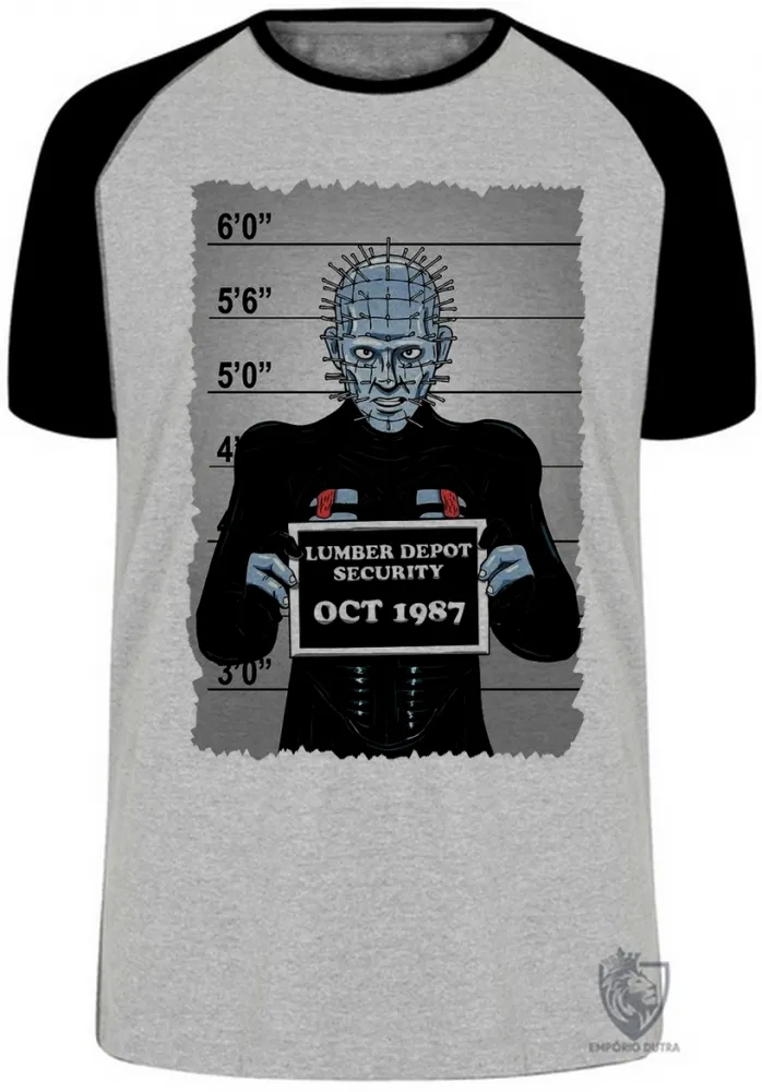 Camiseta adulto ou infantil Hellraiser vilão filme terror antigo