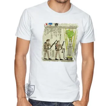 Camiseta adulto ou infantil hieróglifos Caça Fantasmas - Foto 2