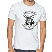 Camiseta adulto ou infantil Hogwarts harry potter símbolo preto - Foto 2