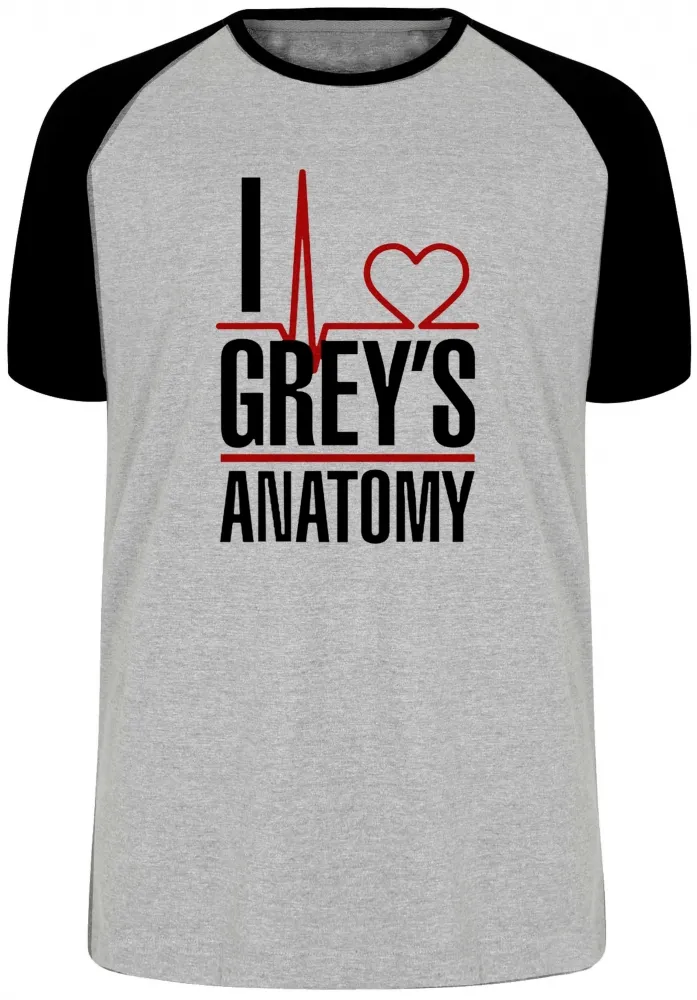 Camiseta adulto ou infantil I love Greys Anatomy serie