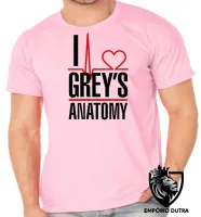 Camiseta adulto ou infantil I love Greys Anatomy serie - Foto 4