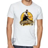 Camiseta adulto ou infantil Indiana Jones amarelo - Foto 2