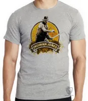 Camiseta adulto ou infantil Indiana Jones amarelo - Foto 3