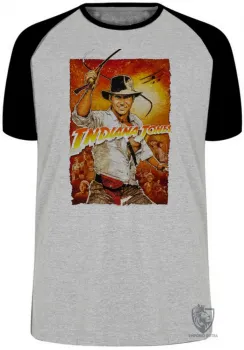 Camiseta adulto ou infantil Indiana Jones chicote