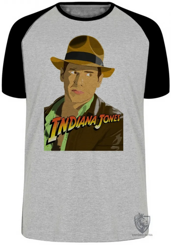 Camiseta adulto ou infantil Indiana Jones desenho
