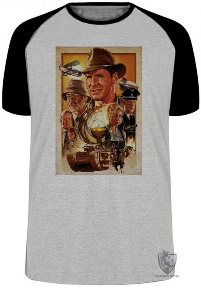 Camiseta adulto ou infantil Indiana Jones e o cálice fogo Imagem