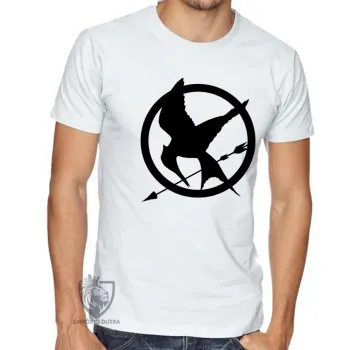 Camiseta adulto ou infantil Jogos Vorazes tordo preto - Foto 2
