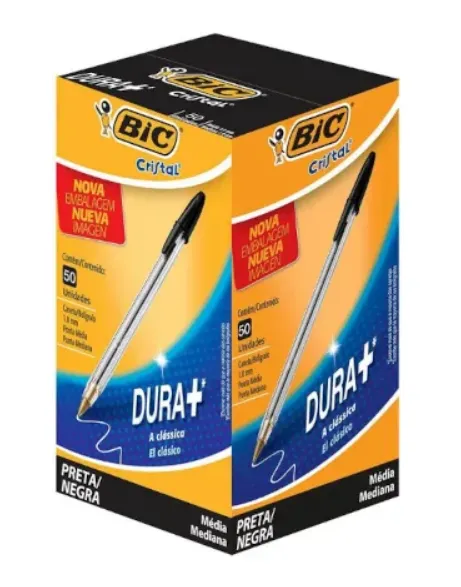Caneta Preta Bic C/50