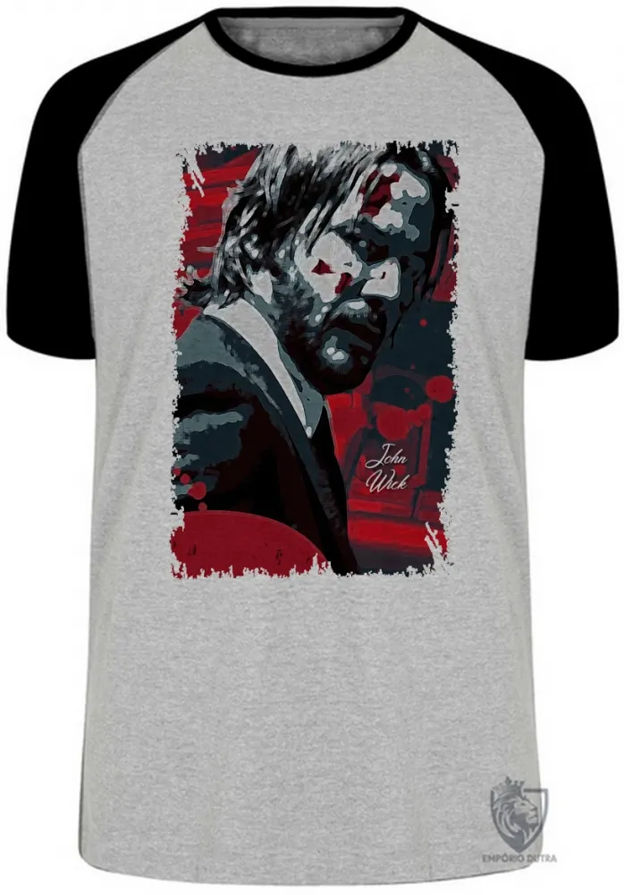 Camiseta adulto ou infantil John Wick sangue