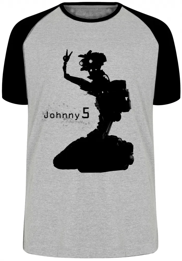 Camiseta adulto ou infantil Johnny 5 robo filme android