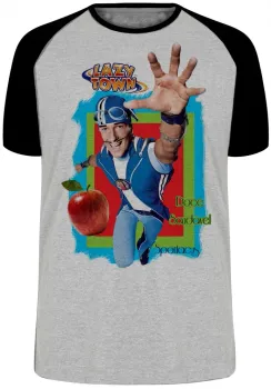 Camiseta adulto ou infantil Lazy Town Sportacus maçã saudavel