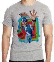Camiseta adulto ou infantil Lazy Town Sportacus maçã saudavel - Foto 3