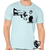 Camiseta adulto ou infantil Matrix Trinity arma pistola - Foto 5