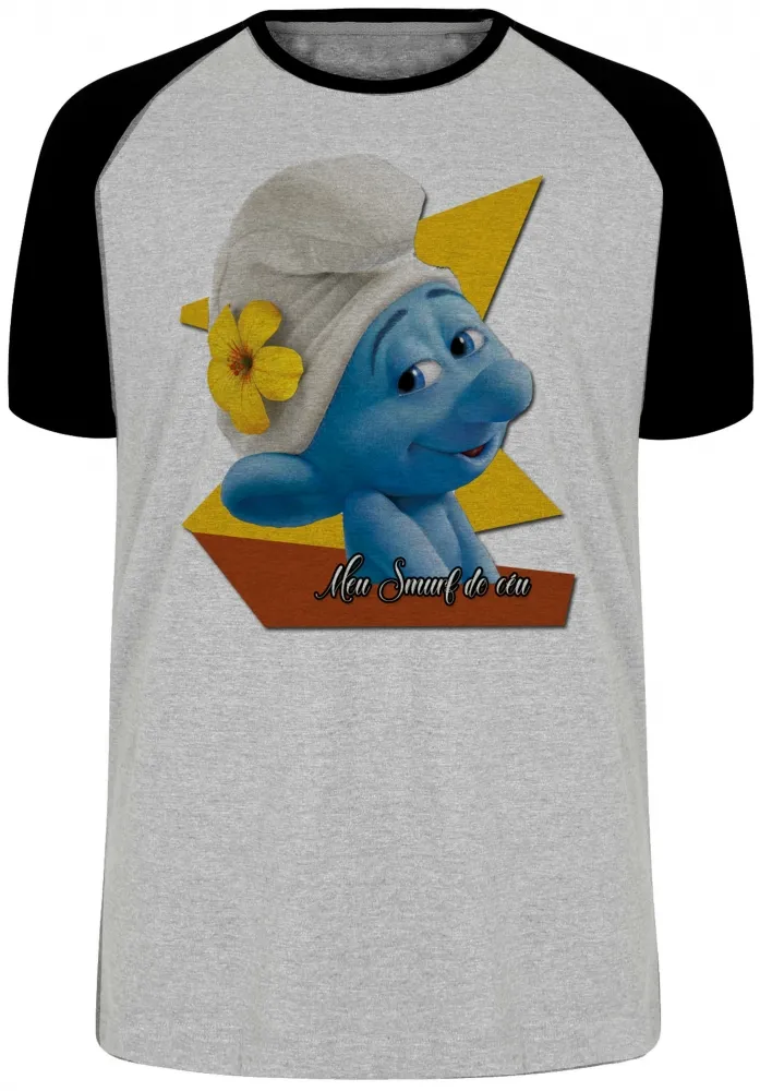 Camiseta adulto ou infantil Meu Smurf do Céu