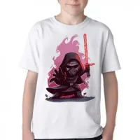 Camiseta adulto ou infantil Ben Solo vilão Kylo Ren star wars - Foto 3