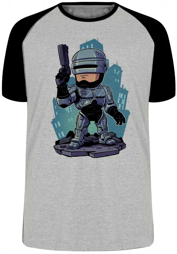 Camiseta adulto ou infantil ROBOCOP robo policial futuro Imagem