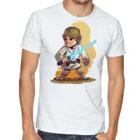 Camiseta adulto ou infantil Star Wars Luke Skywalker jedi - Foto 2
