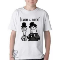 Camiseta adulto ou infantil o gordo e o magro laurel e hardy - Foto 2