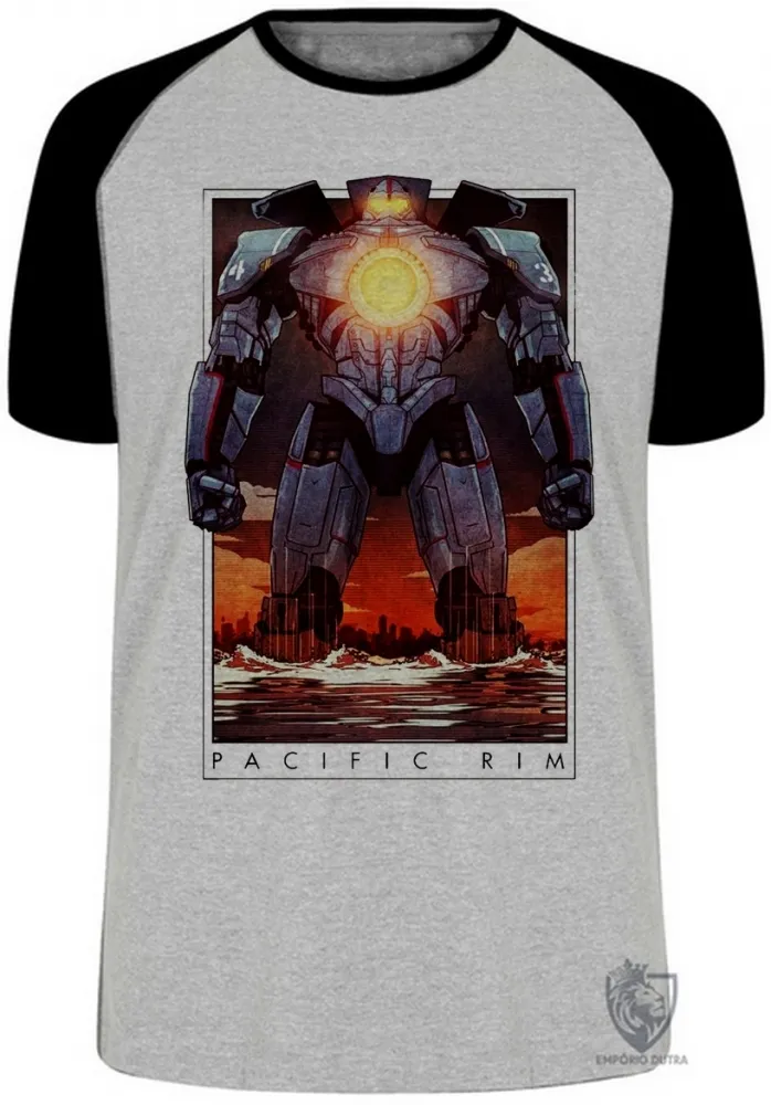 Camiseta adulto ou infantil Pacific Rim circulo de fogo robo Imagem