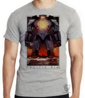 Camiseta adulto ou infantil Pacific Rim circulo de fogo robo - Foto 3
