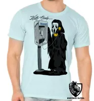 Camiseta adulto ou infantil Pânico terror Hello Cindy telefone orelhão - Foto 5